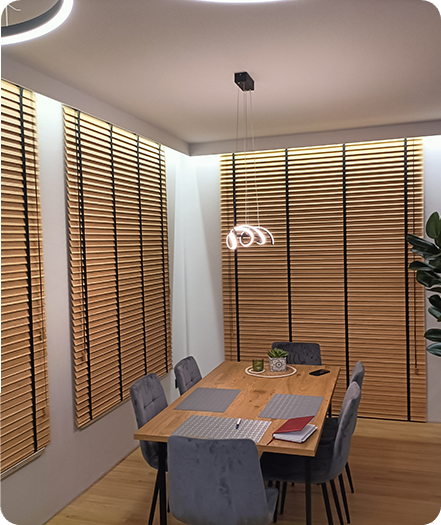 Żaluzje drewniane i bambusowe